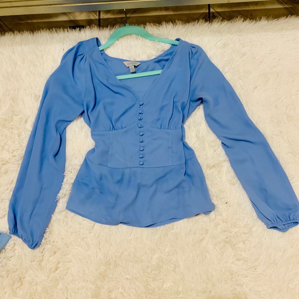 Long sleeve peasant top blouse
